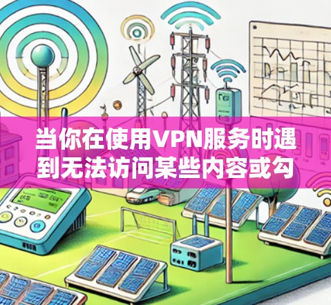 当你在使用VPN服务时遇到无法访问某些内容或勾点不了的状况，可能是因为以下原因