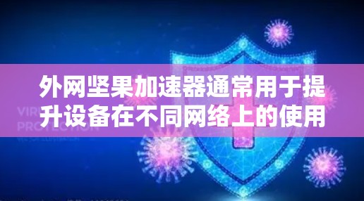 外网坚果加速器通常用于提升设备在不同网络上的使用体验，尤其是在坚果设备（如手机或电脑）在外部网络上运行时，可能由于网络速度慢或延迟导致的延迟或不稳定。以下是一些相关的解释和应用