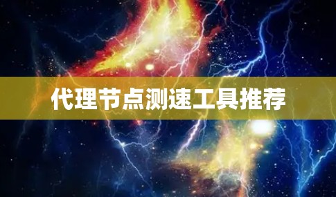 代理节点测速工具推荐