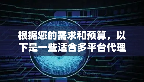 根据您的需求和预算，以下是一些适合多平台代理软件的选择