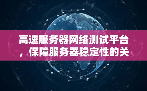 高速服务器网络测试平台，保障服务器稳定性的关键手段